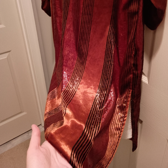 Anthropologie ett:twa Burnt Orange Velvet Kimono - Picture 13 of 13
